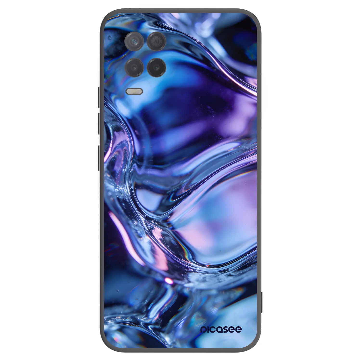 Picasee silikónový čierny obal pre Realme 8 5G - Iris liquid