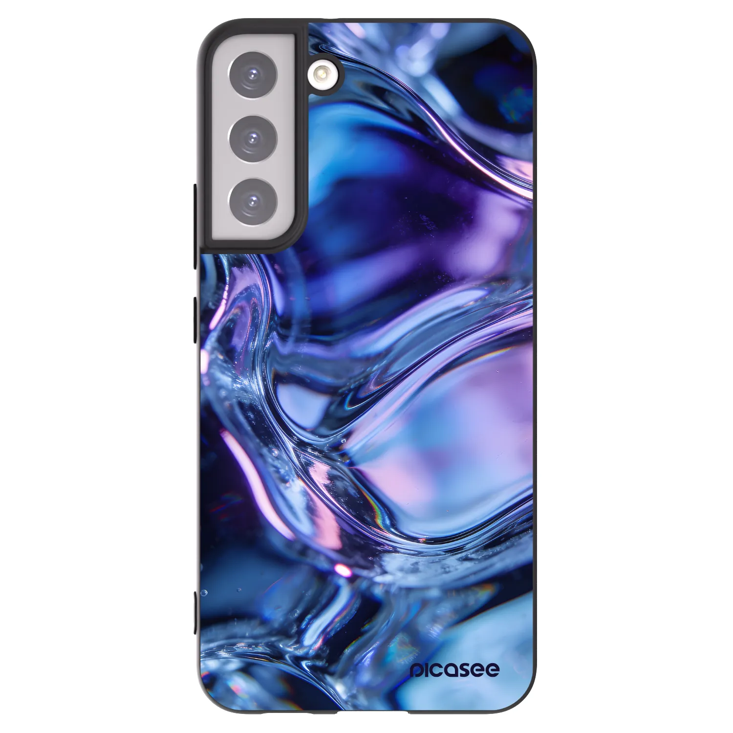 Picasee silikónový čierny obal pre Samsung Galaxy S22+ 5G - Iris liquid