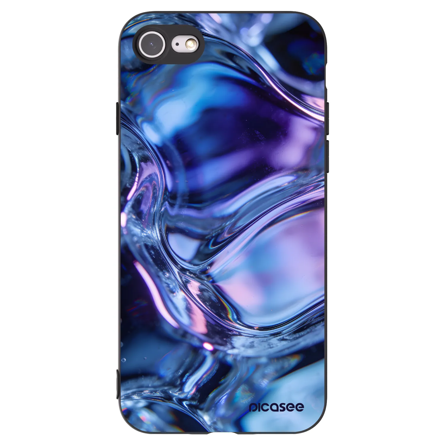 Picasee silikónový čierny obal pre Apple iPhone SE 2022 - Iris liquid