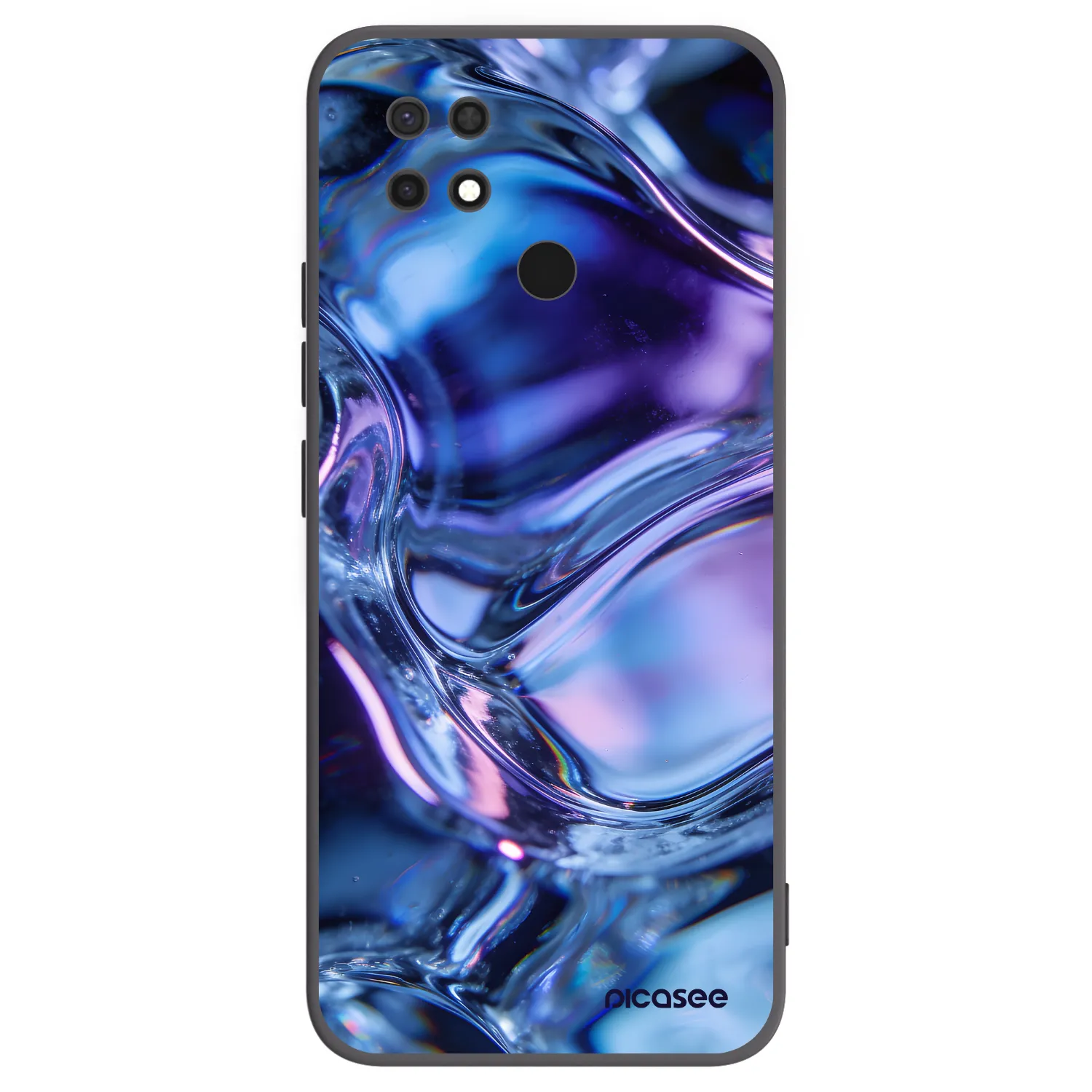 Picasee silikónový čierny obal pre Xiaomi Redmi 10C - Iris liquid