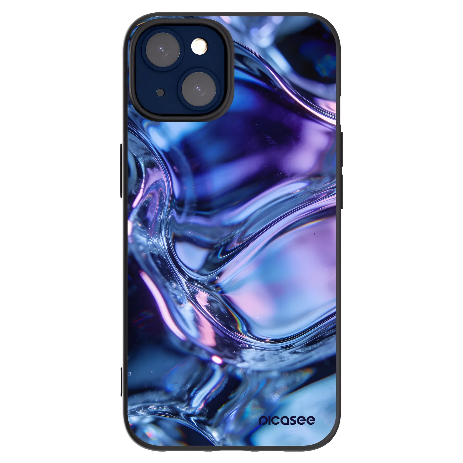 Picasee silikónový čierny obal pre Apple iPhone 14 - Iris liquid