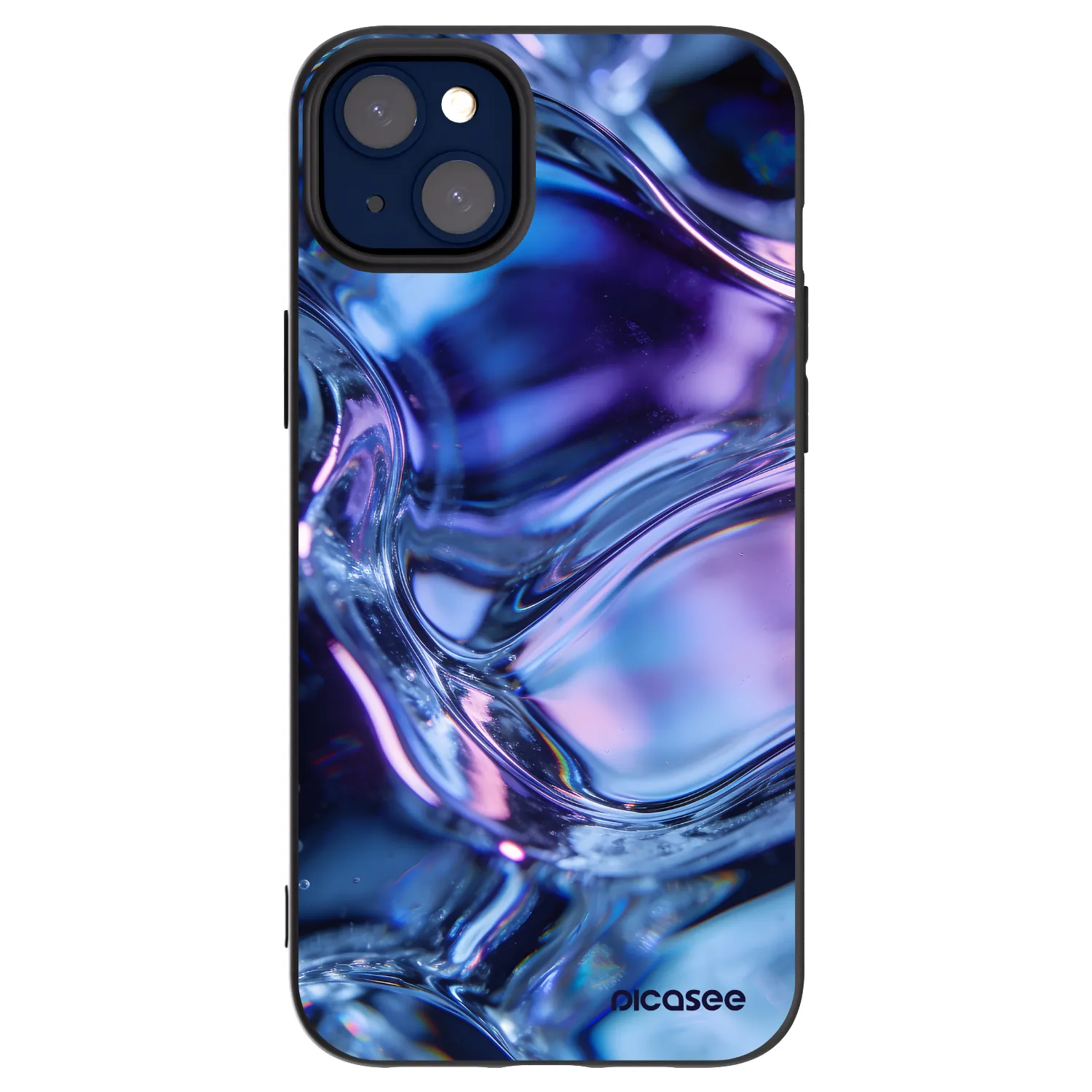 Picasee silikónový čierny obal pre Apple iPhone 14 Plus - Iris liquid