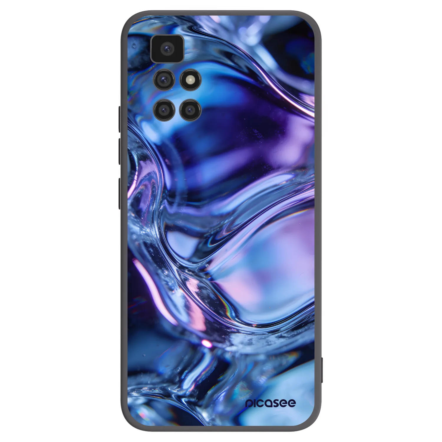 Picasee silikónový čierny obal pre Xiaomi Redmi 10 (2022) - Iris liquid