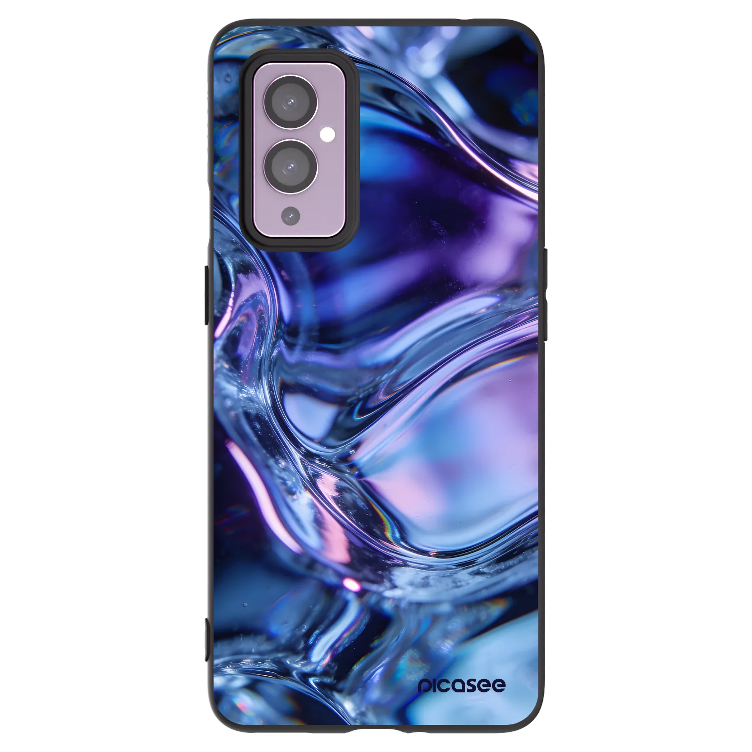 Picasee silikónový čierny obal pre OnePlus 9 - Iris liquid