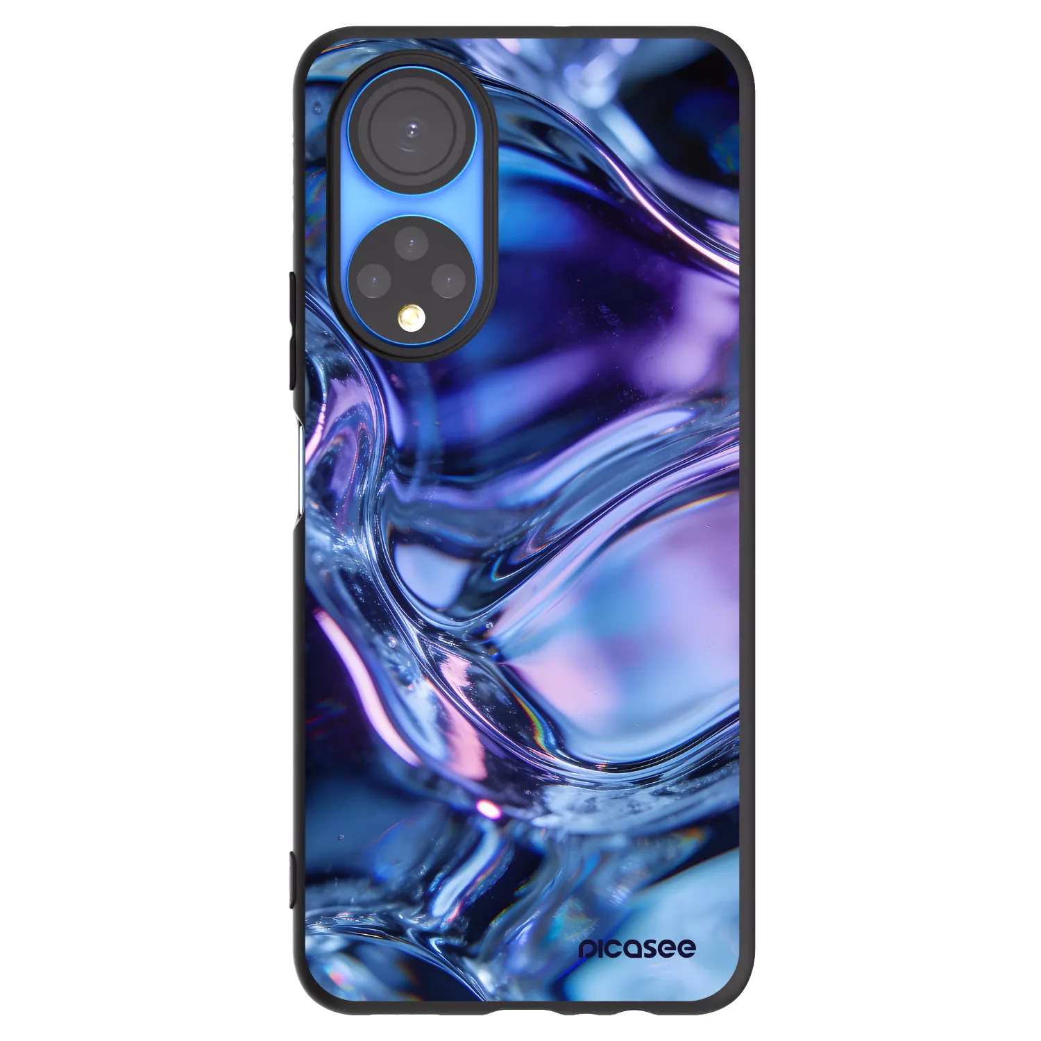 Picasee silikónový čierny obal pre Honor X7 - Iris liquid