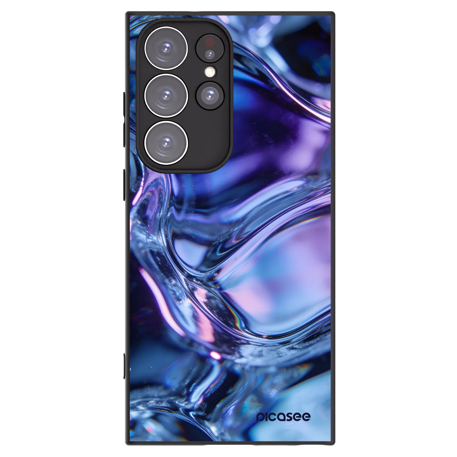 Picasee silikónový čierny obal pre Samsung Galaxy S23 Ultra 5G - Iris liquid