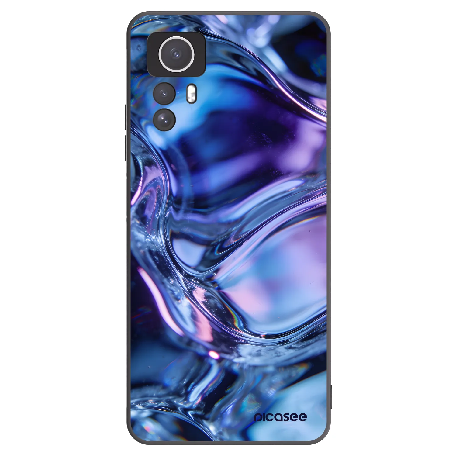 Picasee silikónový čierny obal pre Xiaomi Redmi Note 12S - Iris liquid