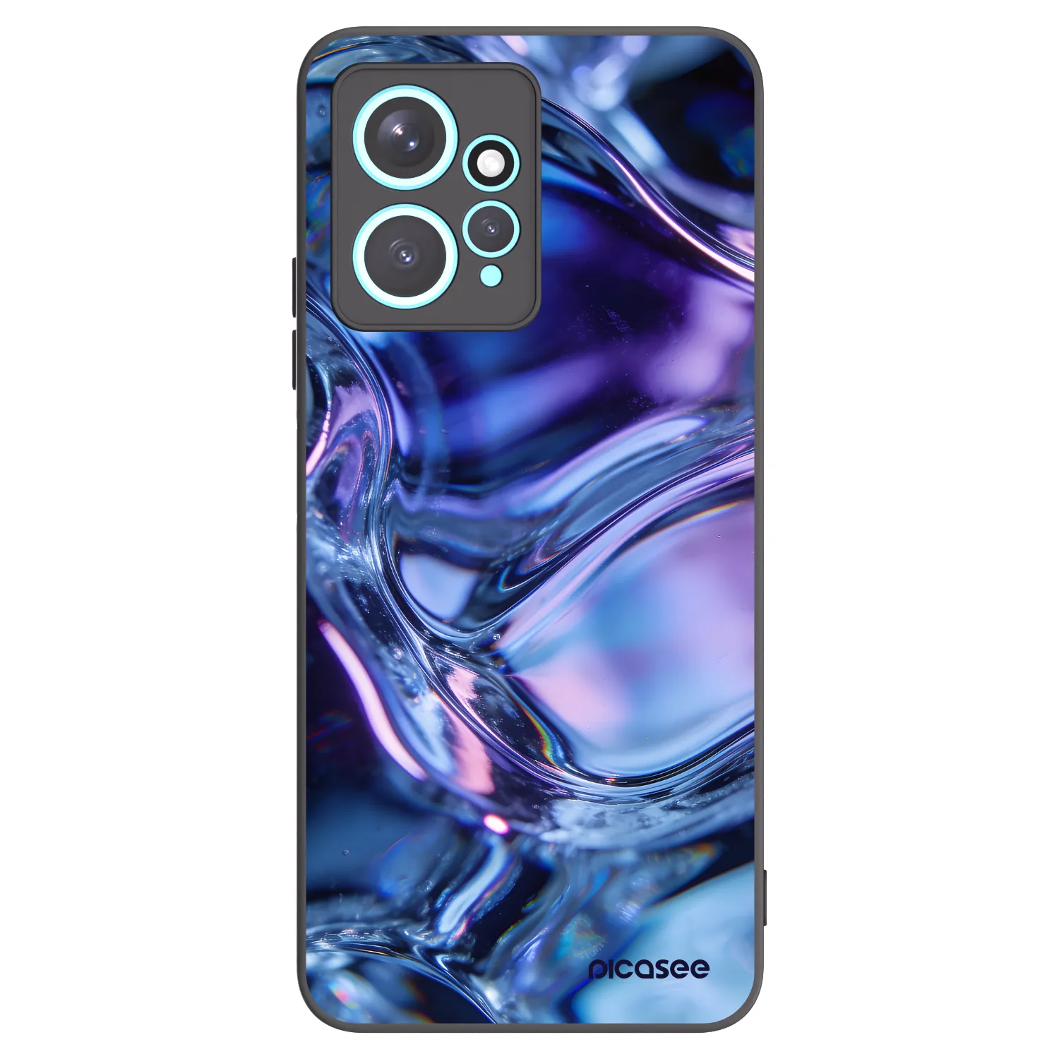 Picasee silikónový čierny obal pre Xiaomi Redmi Note 12 4G - Iris liquid