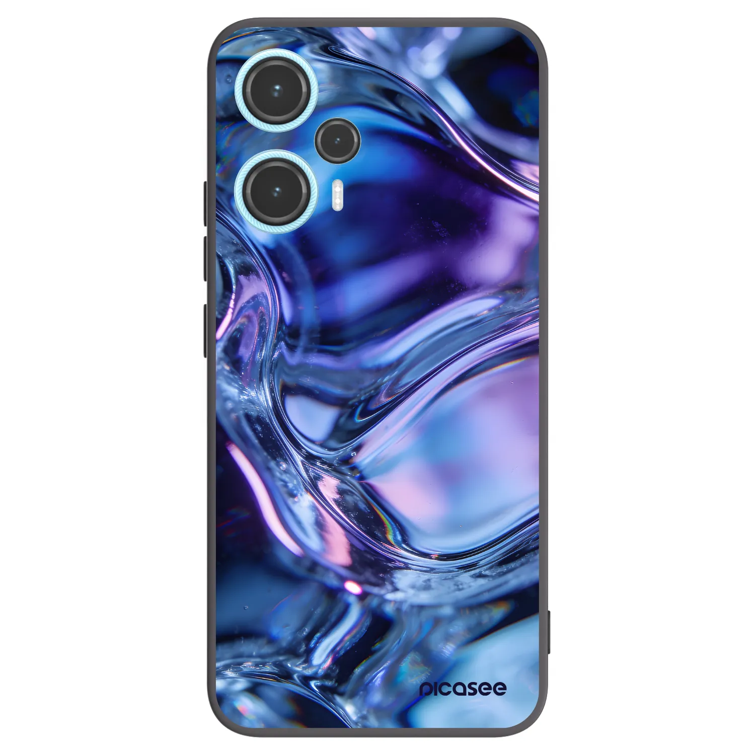 Picasee silikónový čierny obal pre Xiaomi Poco F5 - Iris liquid