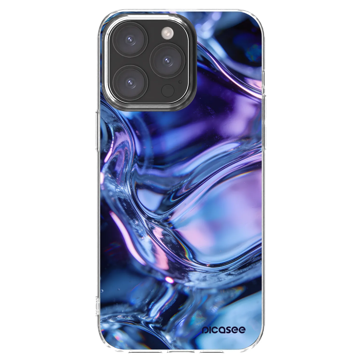 Picasee silikónový prehľadný obal pre Apple iPhone 15 Pro Max - Iris liquid