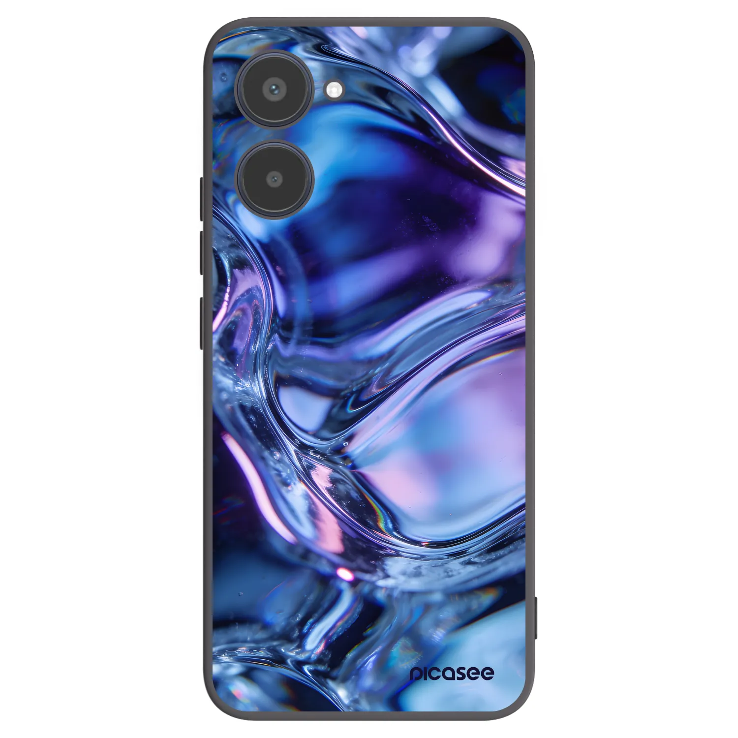 Picasee silikónový čierny obal pre Realme 10 4G - Iris liquid
