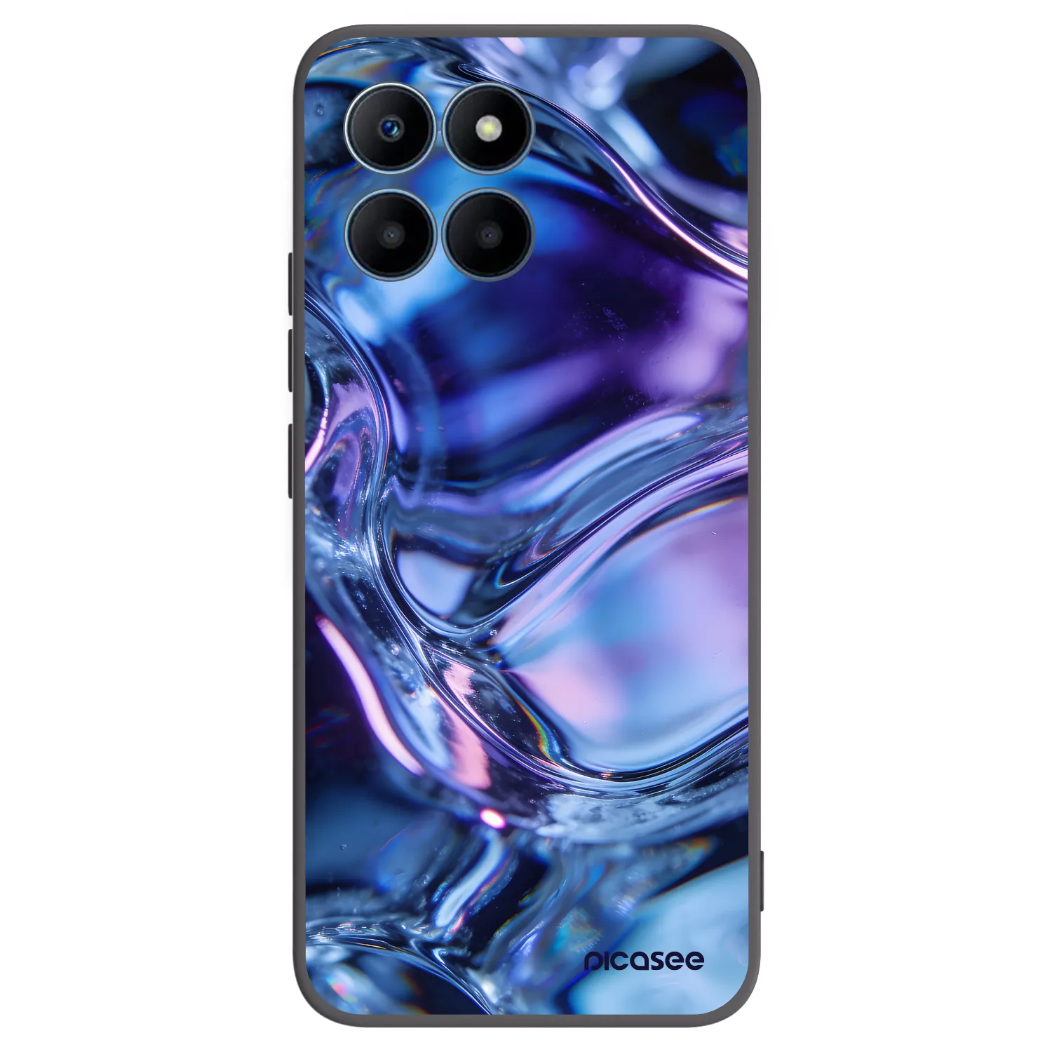 Picasee silikónový čierny obal pre Honor 70 Lite - Iris liquid
