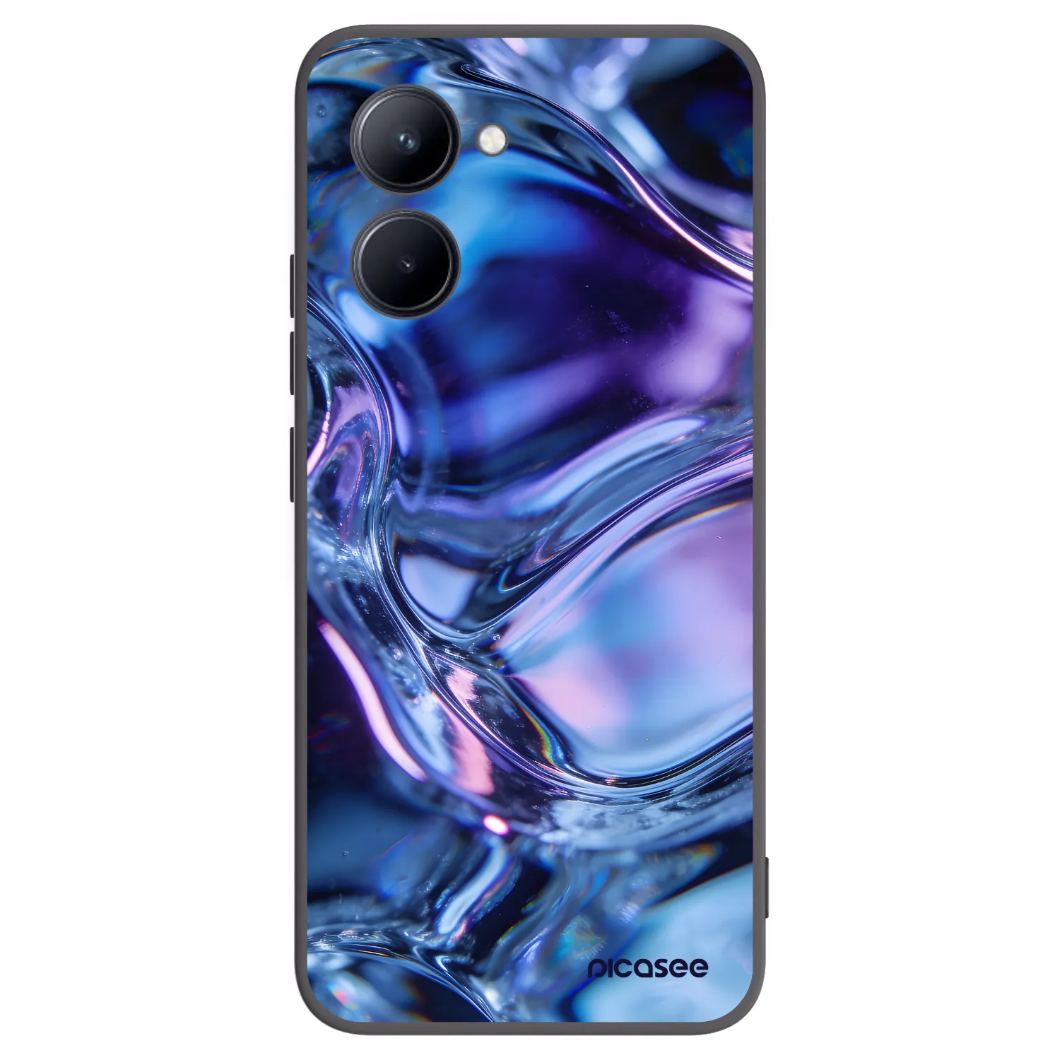 Picasee silikónový čierny obal pre Realme C33 (2023) - Iris liquid