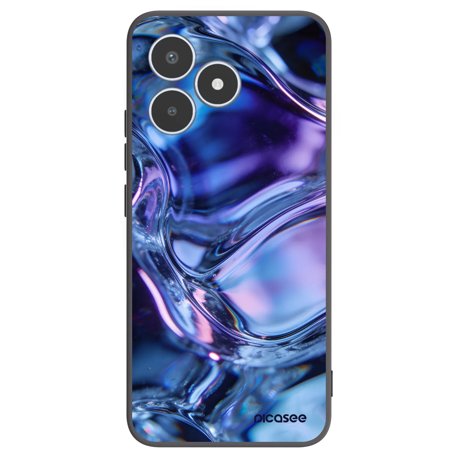 Picasee silikónový čierny obal pre Realme C53 - Iris liquid