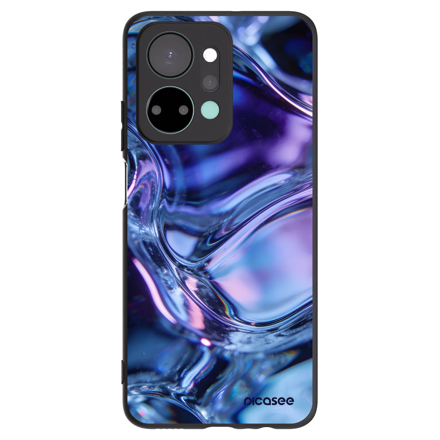 Picasee silikónový čierny obal pre Honor X7a - Iris liquid
