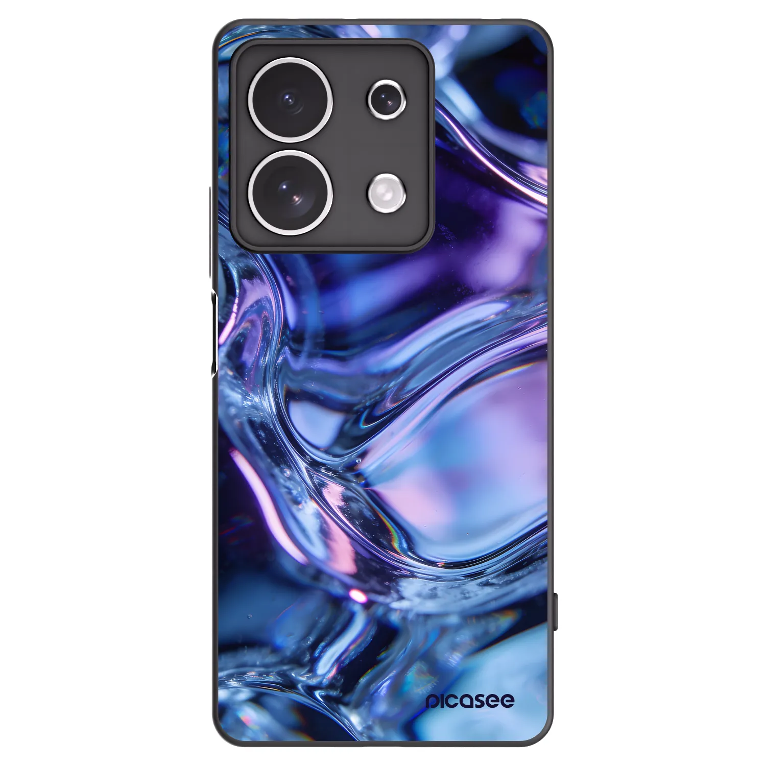 Picasee silikónový čierny obal pre Xiaomi Redmi Note 13 4G - Iris liquid
