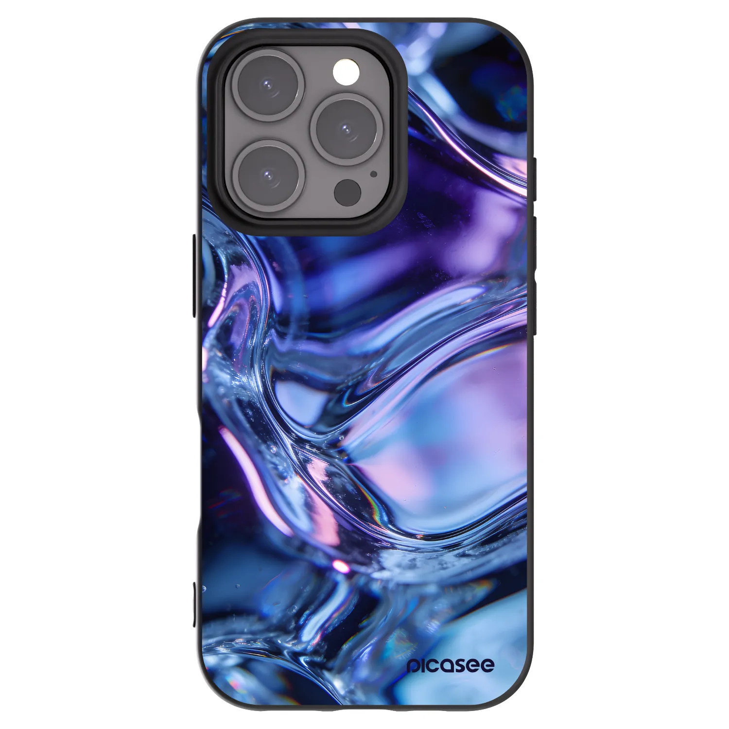 Picasee silikónový čierny obal pre Apple iPhone 16 Pro - Iris liquid