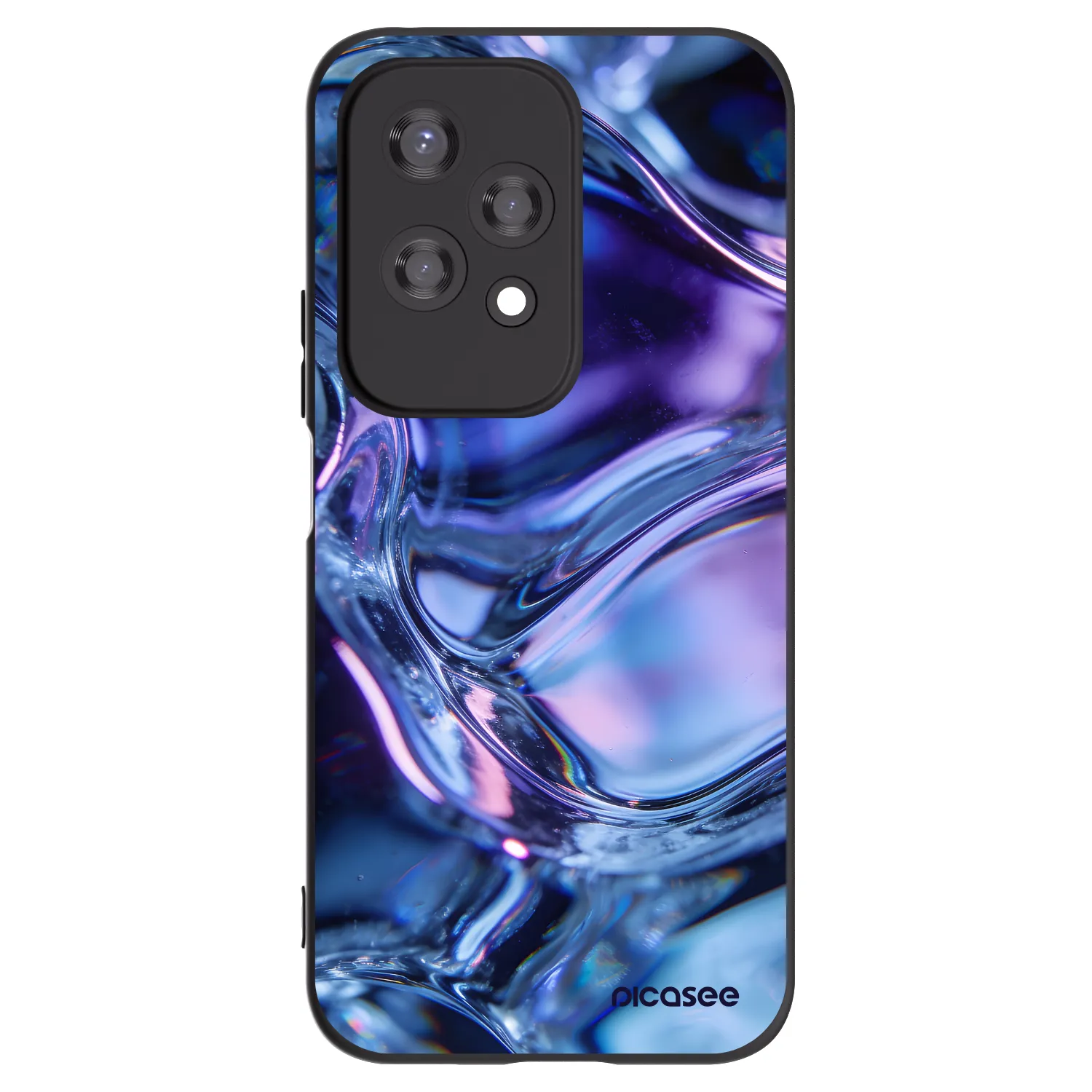 Picasee silikónový čierny obal pre Honor 200 Lite - Iris liquid