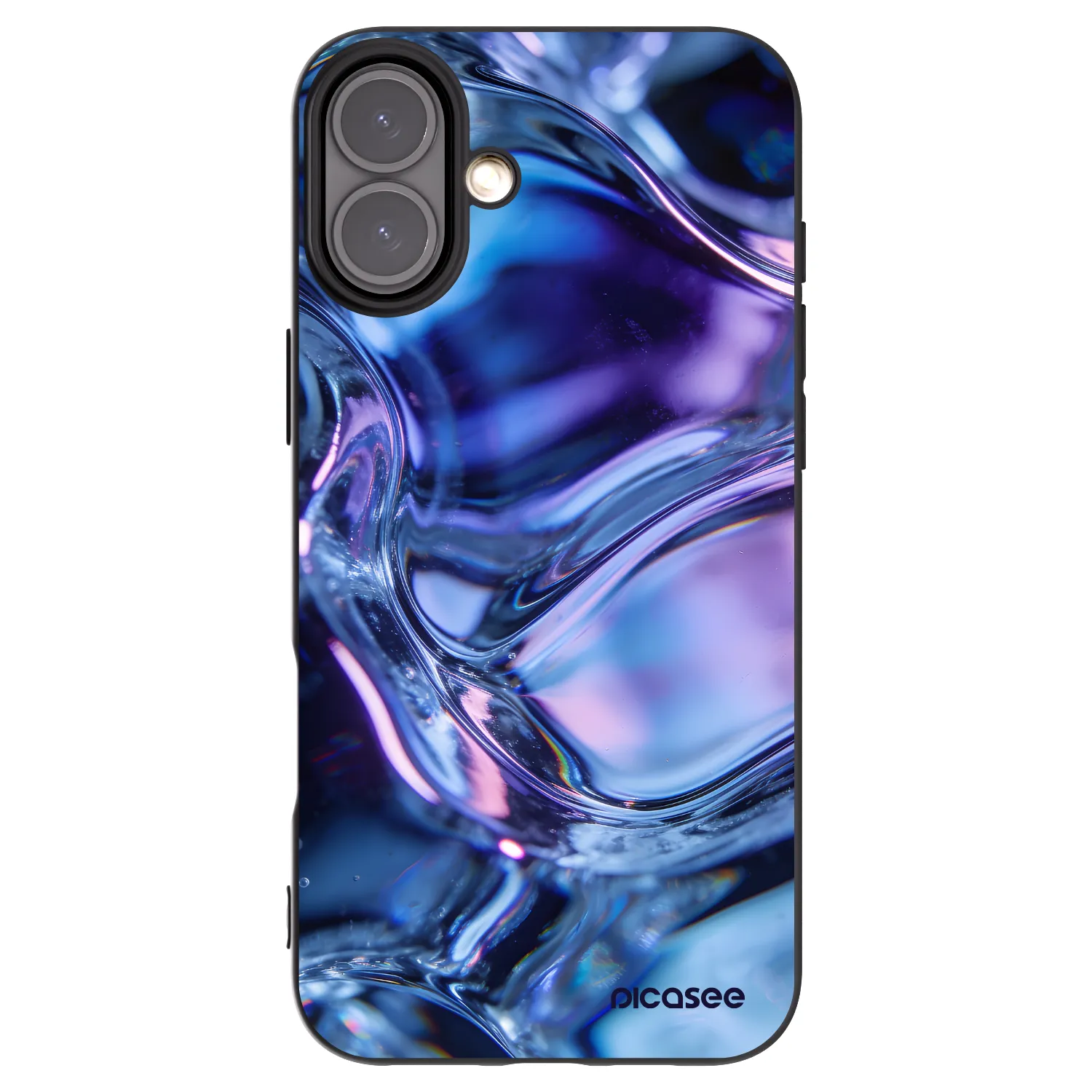Picasee silikónový čierny obal pre Apple iPhone 16 Plus - Iris liquid