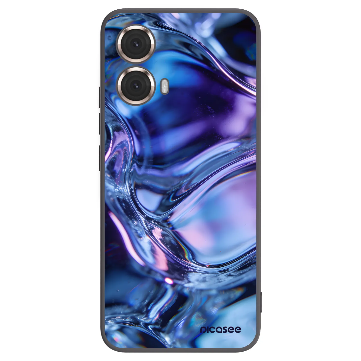 Picasee silikónový čierny obal pre Motorola Moto G85 - Iris liquid
