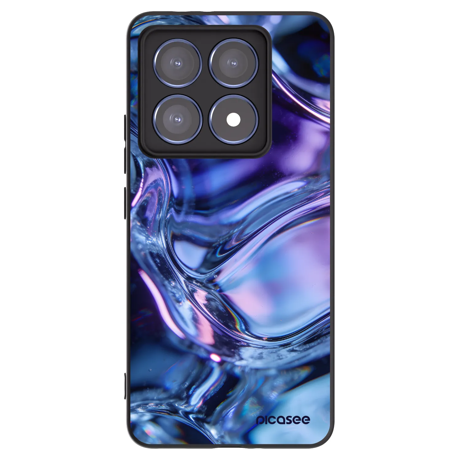 Picasee silikónový čierny obal pre Xiaomi 14T Pro - Iris liquid