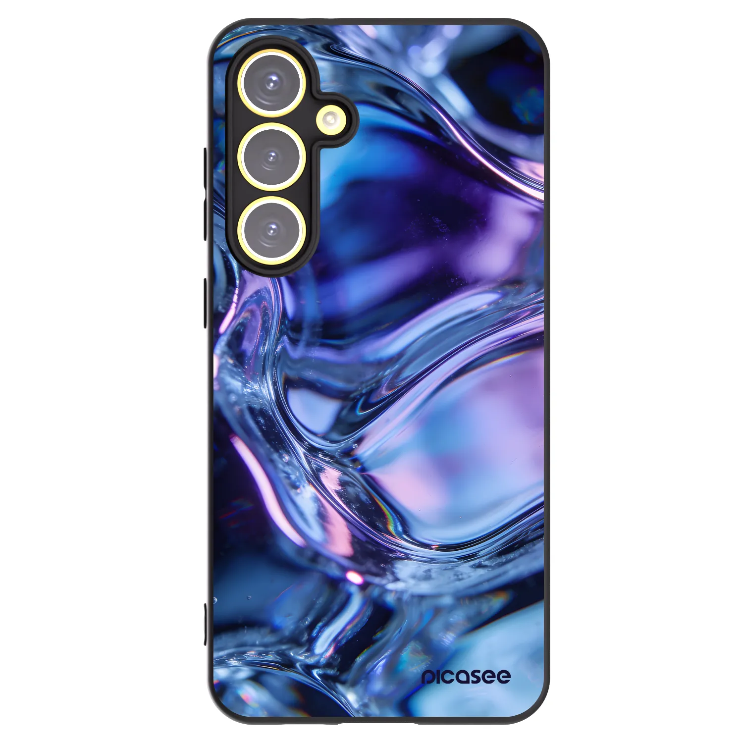 Picasee silikónový čierny obal pre Samsung Galaxy S24 FE S721B - Iris liquid