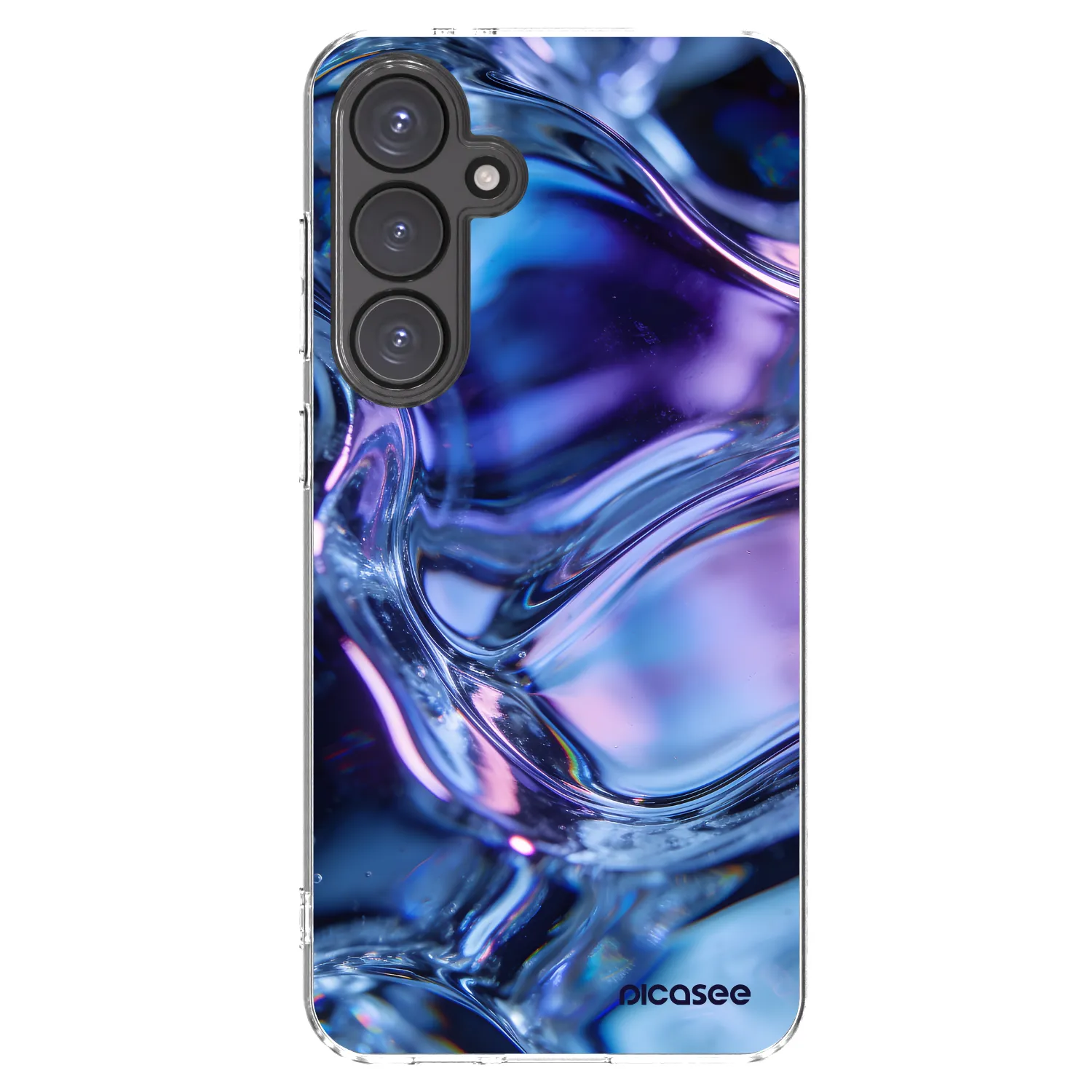 Picasee silikónový prehľadný obal pre Samsung Galaxy S24 FE S721B - Iris liquid