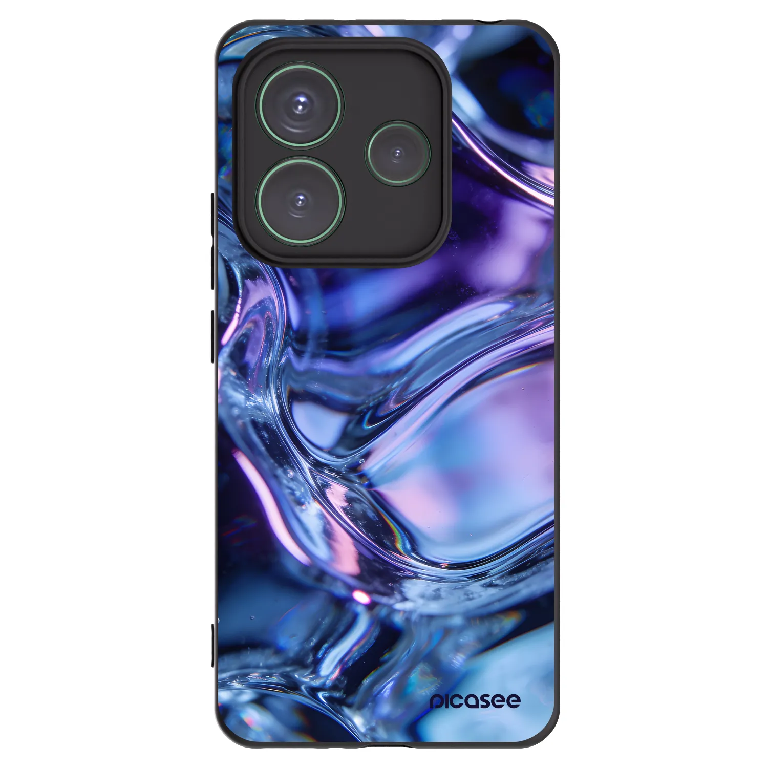 Picasee silikónový čierny obal pre Xiaomi Redmi Note 14 5G - Iris liquid