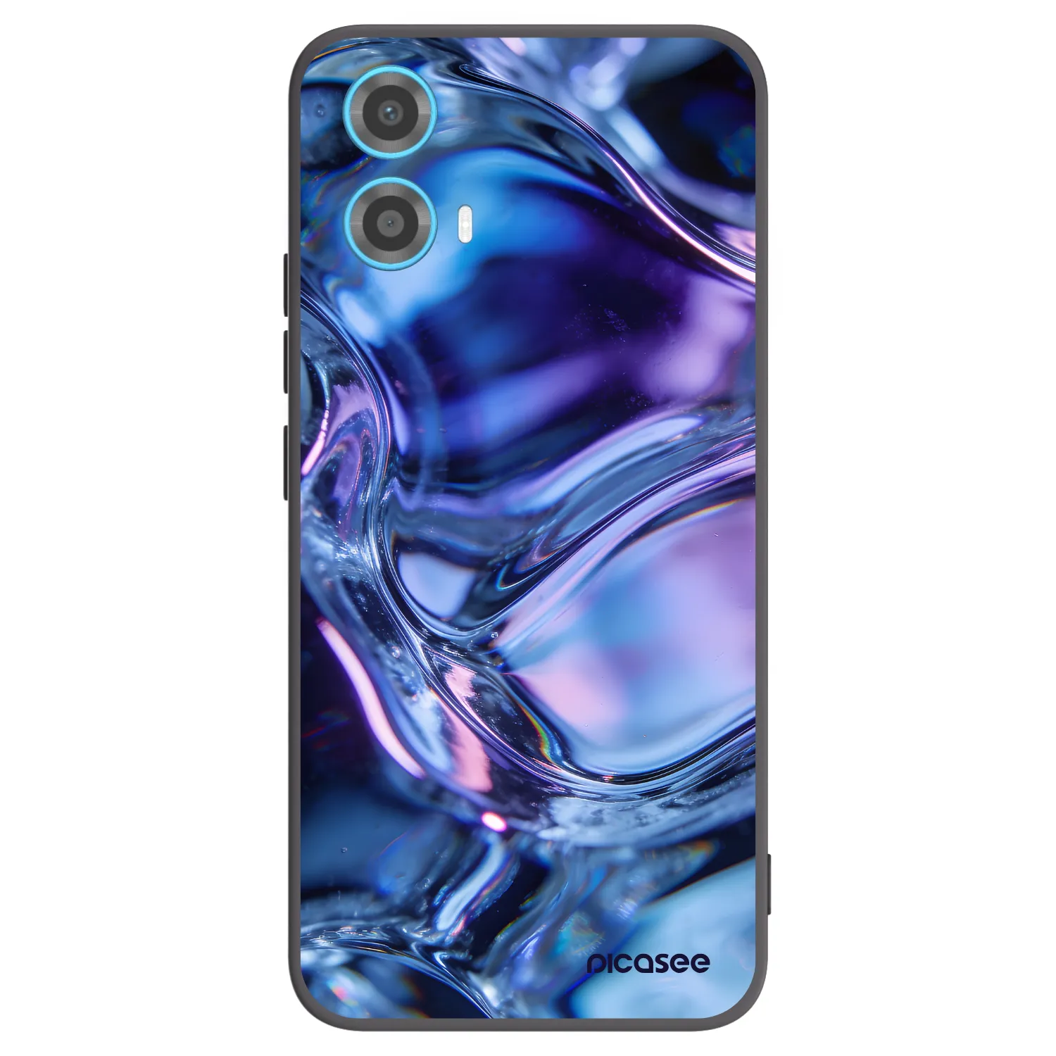 Picasee silikónový čierny obal pre Motorola Moto G34 5G - Iris liquid