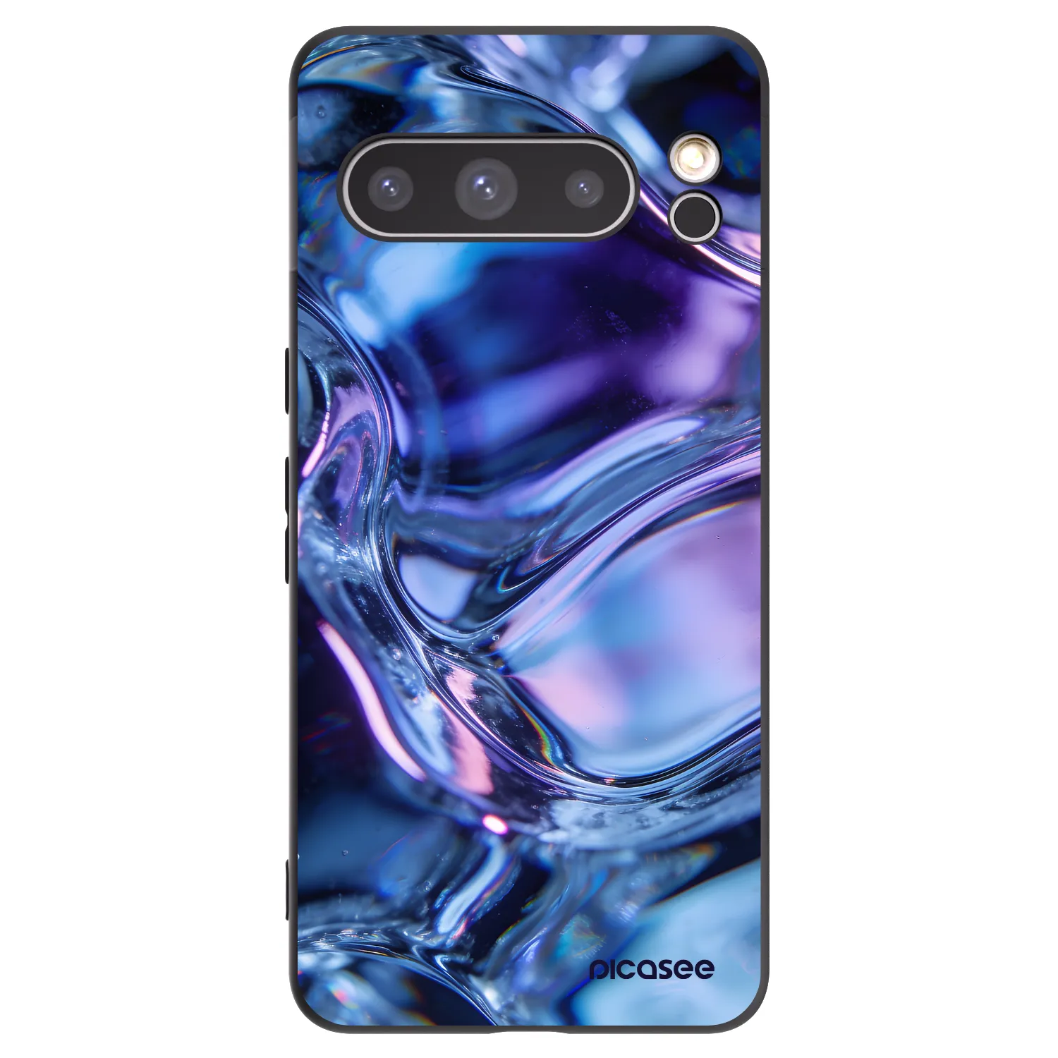 Picasee silikónový čierny obal pre Google Pixel 8 Pro - Iris liquid