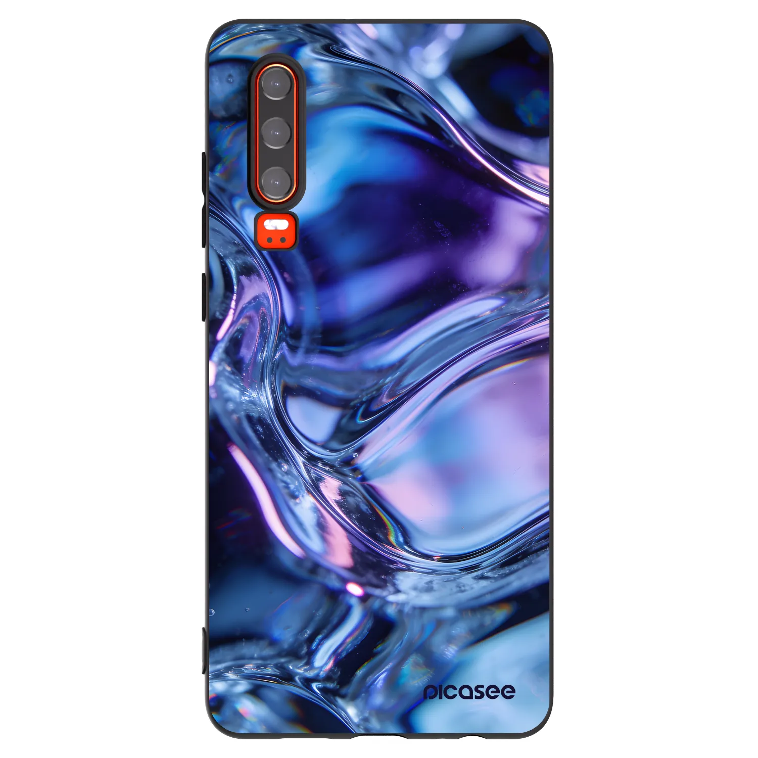 Picasee silikónový čierny obal pre Huawei P30 - Iris liquid