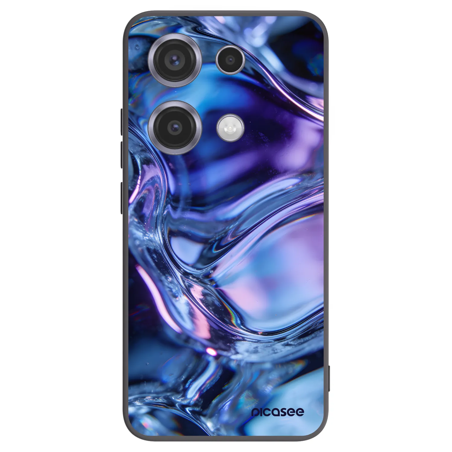 Picasee silikónový čierny obal pre Xiaomi Redmi Note 14S - Iris liquid