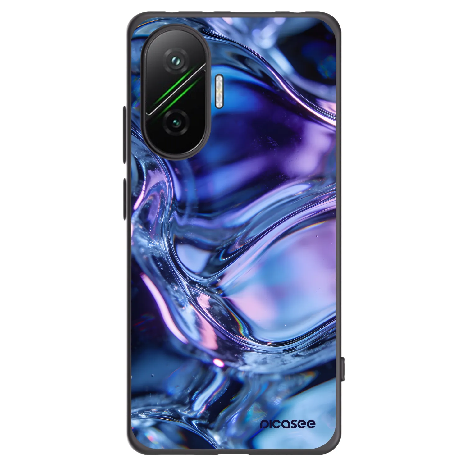 Picasee silikónový čierny obal pre Xiaomi Poco F7 5G - Iris liquid