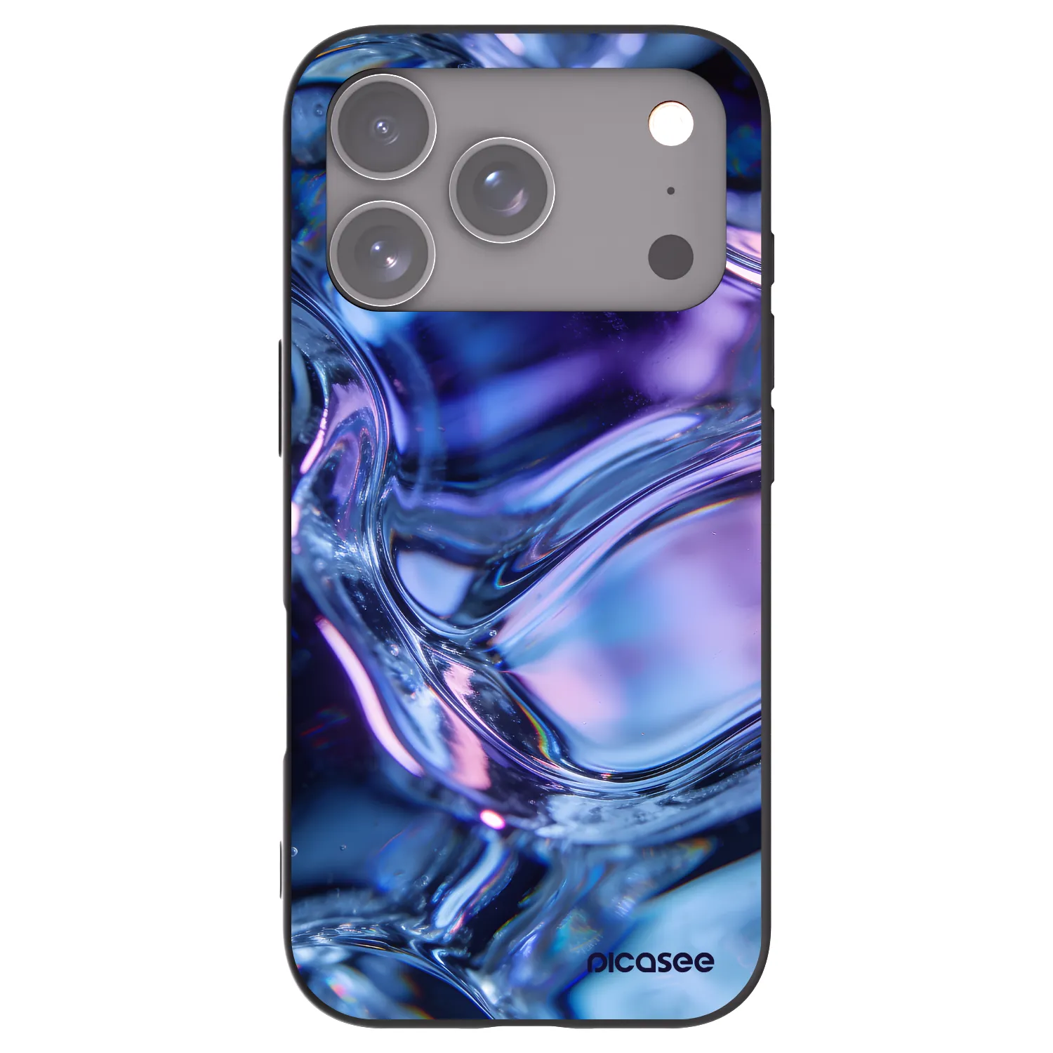 Picasee silikónový čierny obal pre Apple iPhone 17 Pro - Iris liquid