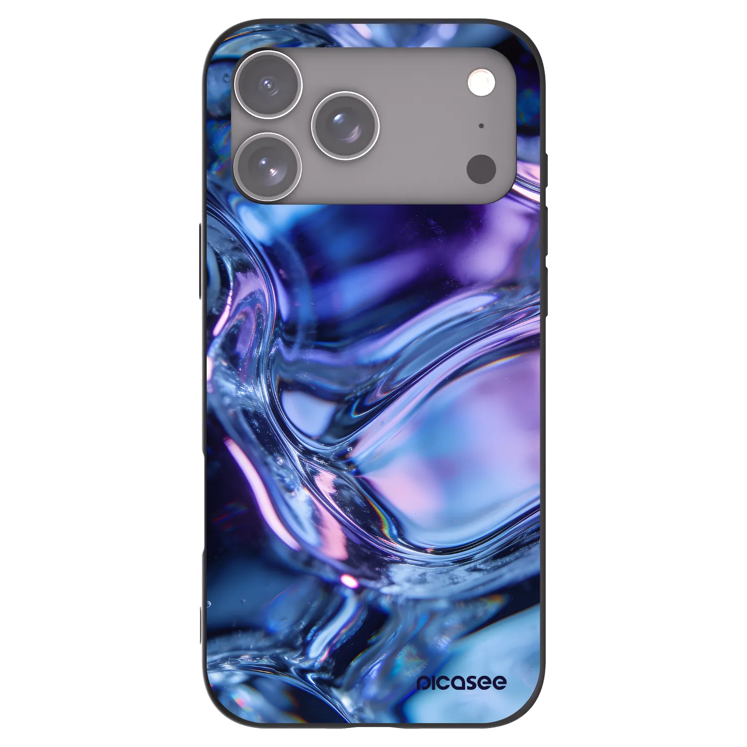 Picasee silikónový čierny obal pre Apple iPhone 17 Pro Max - Iris liquid