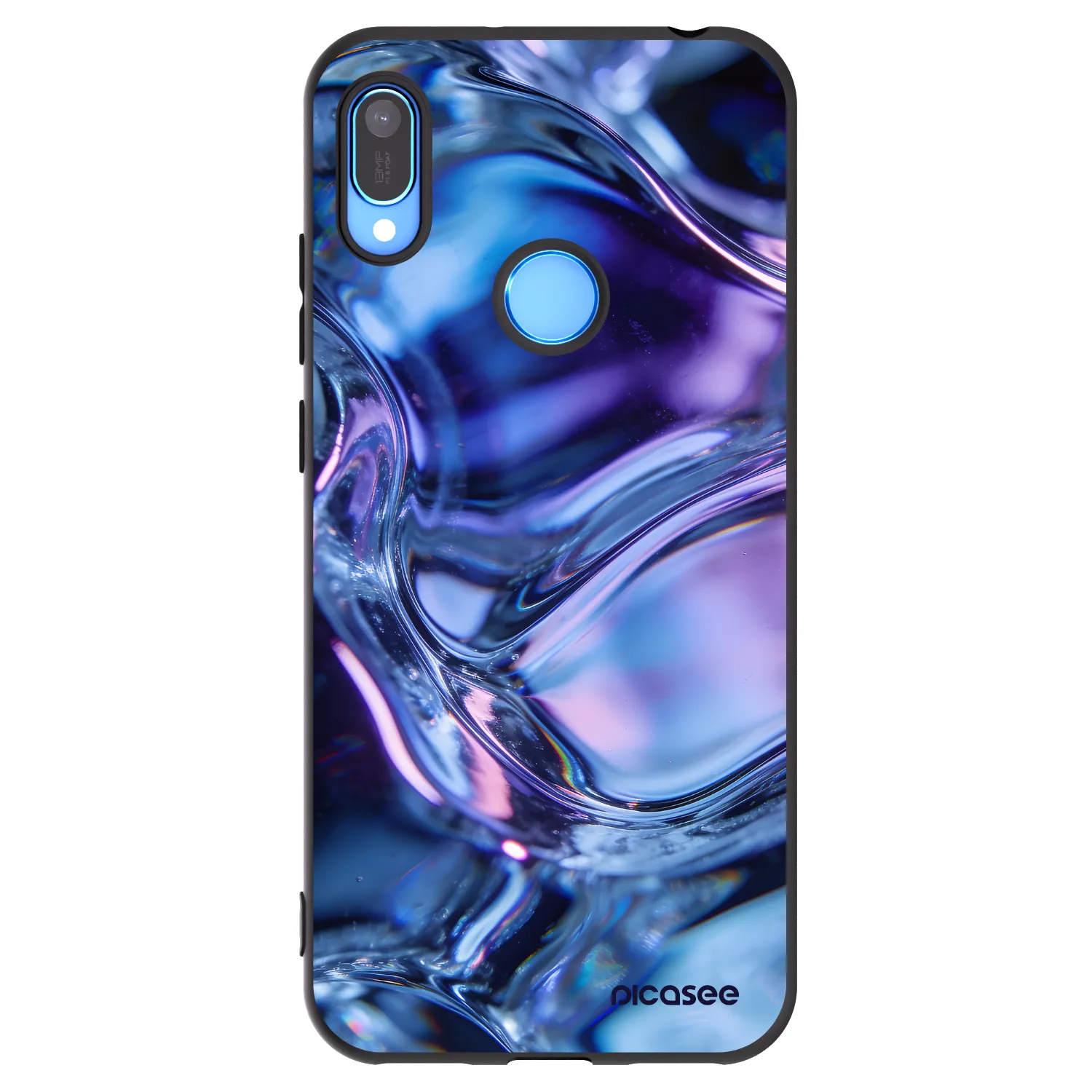Picasee silikónový čierny obal pre Huawei Y6 2019 - Iris liquid