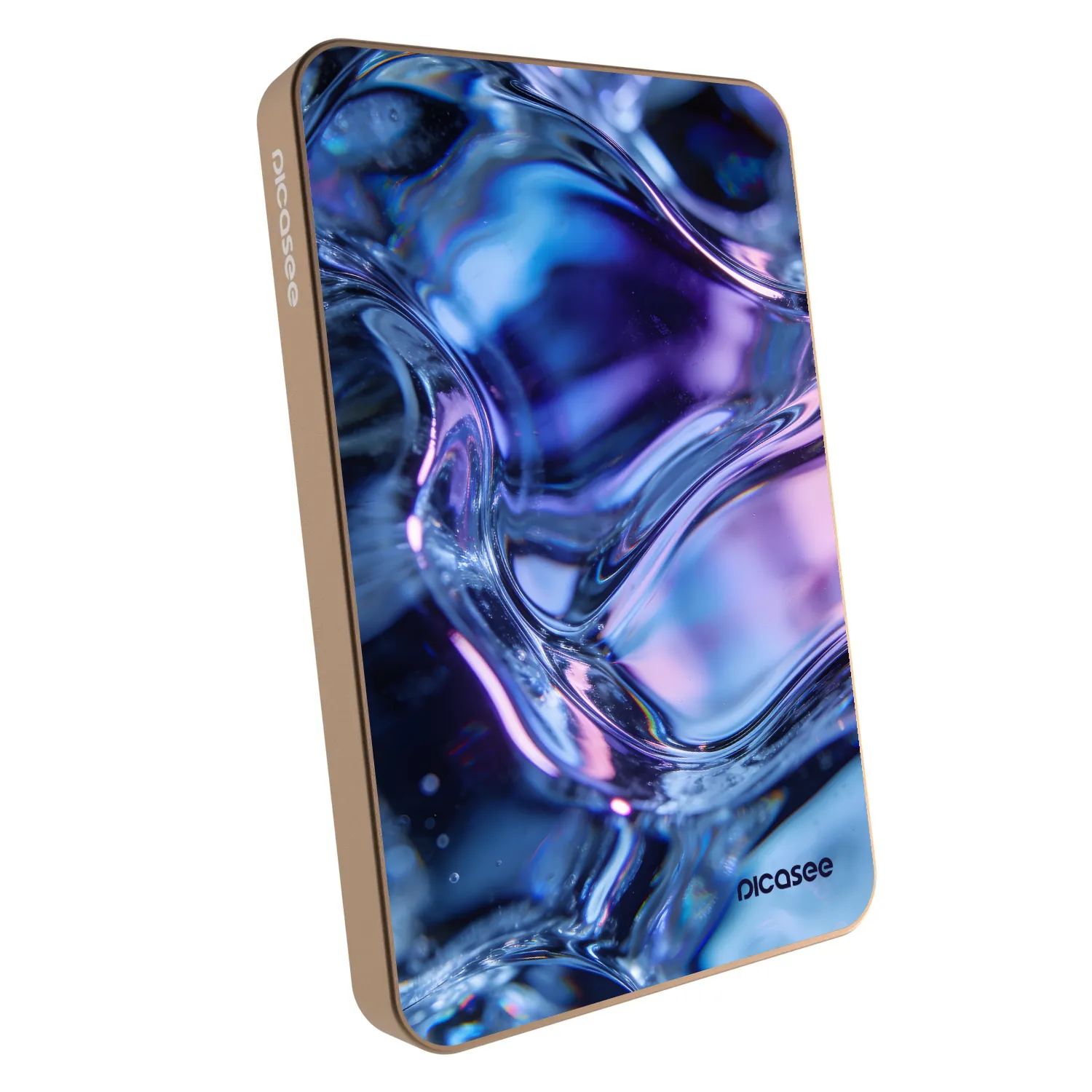 Picasee Powerbanka s MagSafe 5 000 mAh Zlatá - Iris liquid