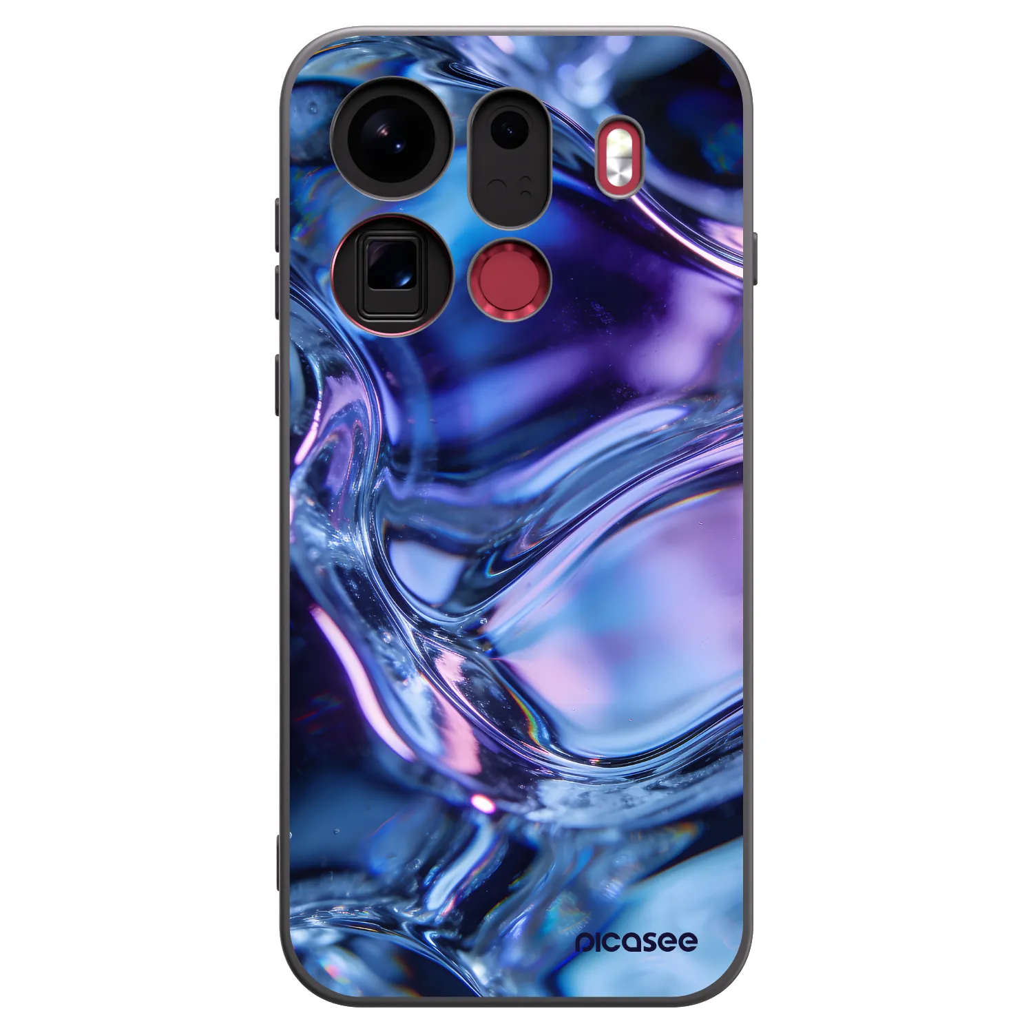 Picasee silikónový čierny obal pre OPPO Find X9 Pro - Iris liquid