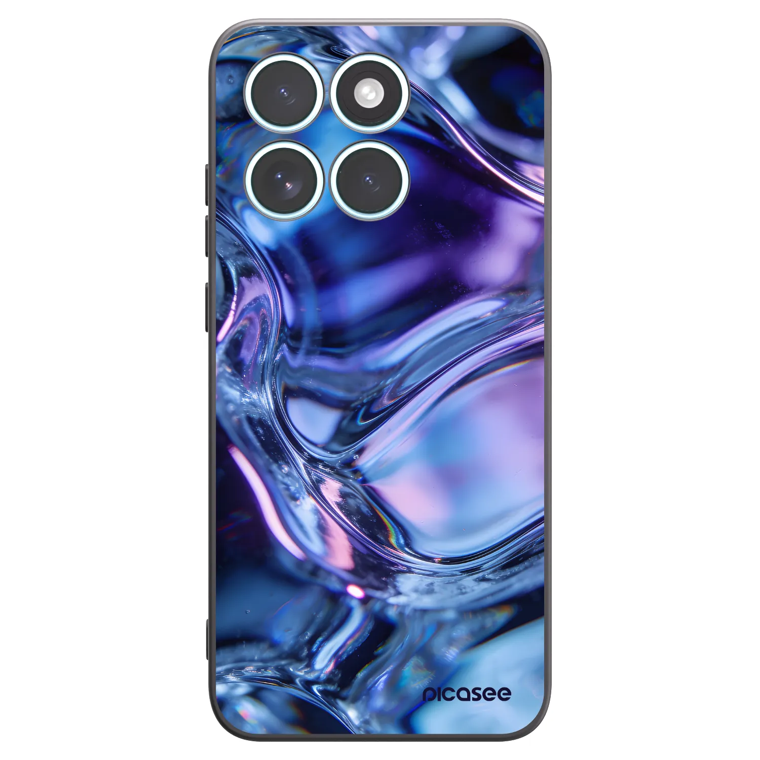 Picasee silikónový čierny obal pre Motorola Edge 70 Fusion - Iris liquid