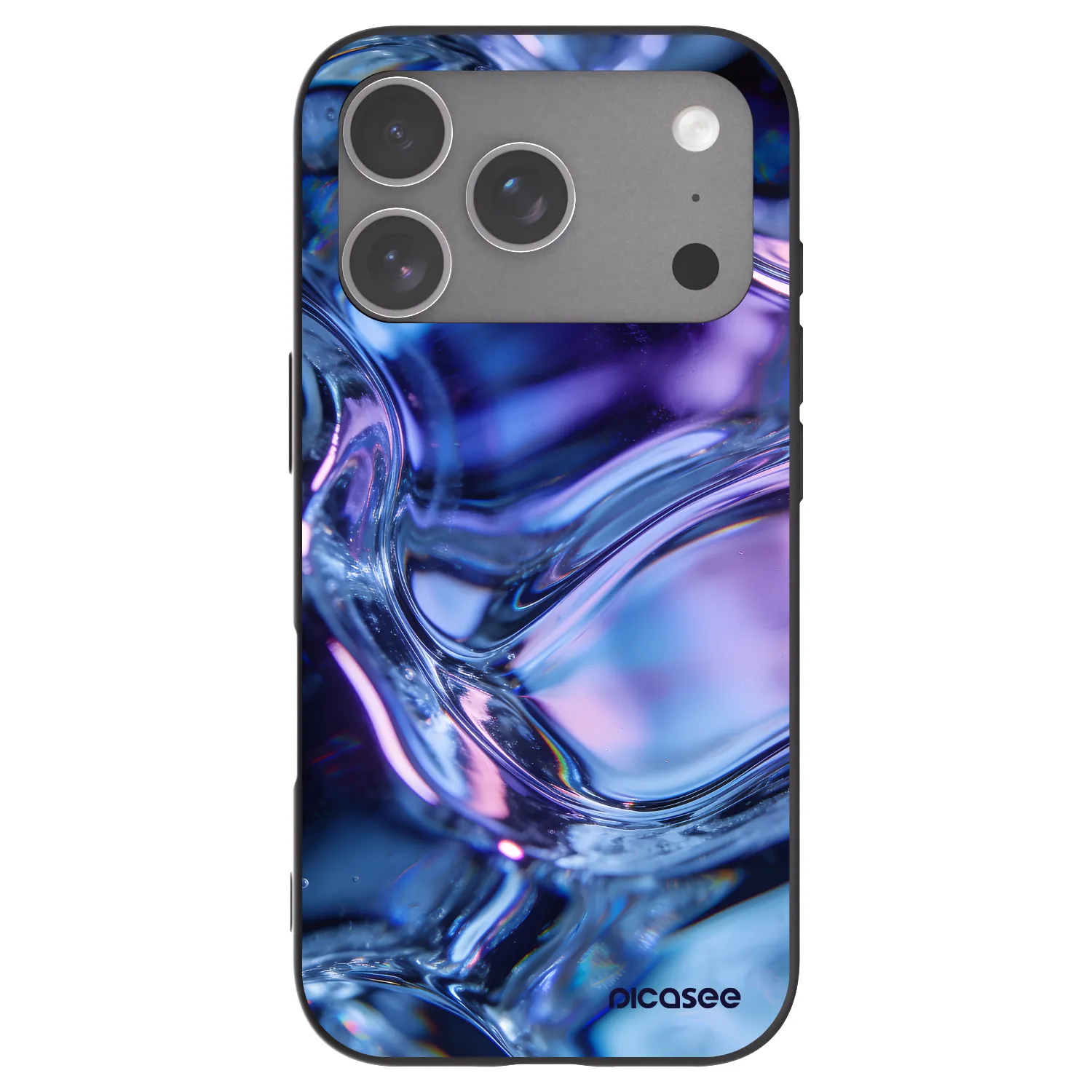 Picasee silikónový čierny obal pre Apple iPhone 18 Pro - Iris liquid