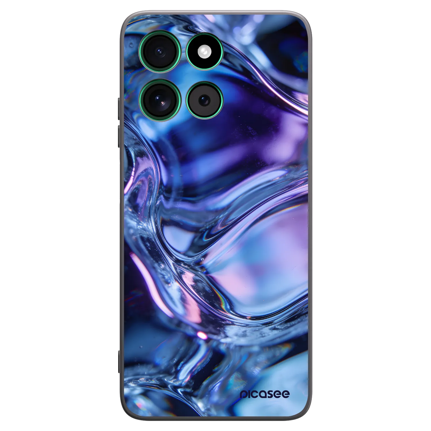 Picasee silikónový čierny obal pre Motorola Moto G57 Power - Iris liquid