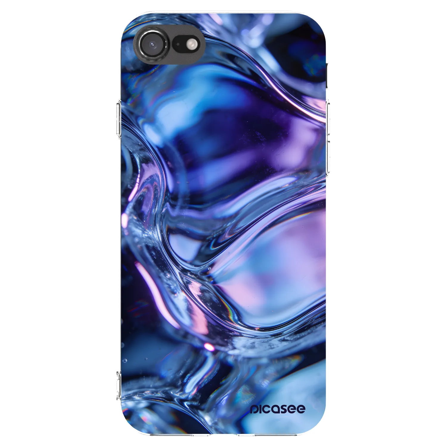Picasee silikónový prehľadný obal pre Apple iPhone SE 2020 - Iris liquid