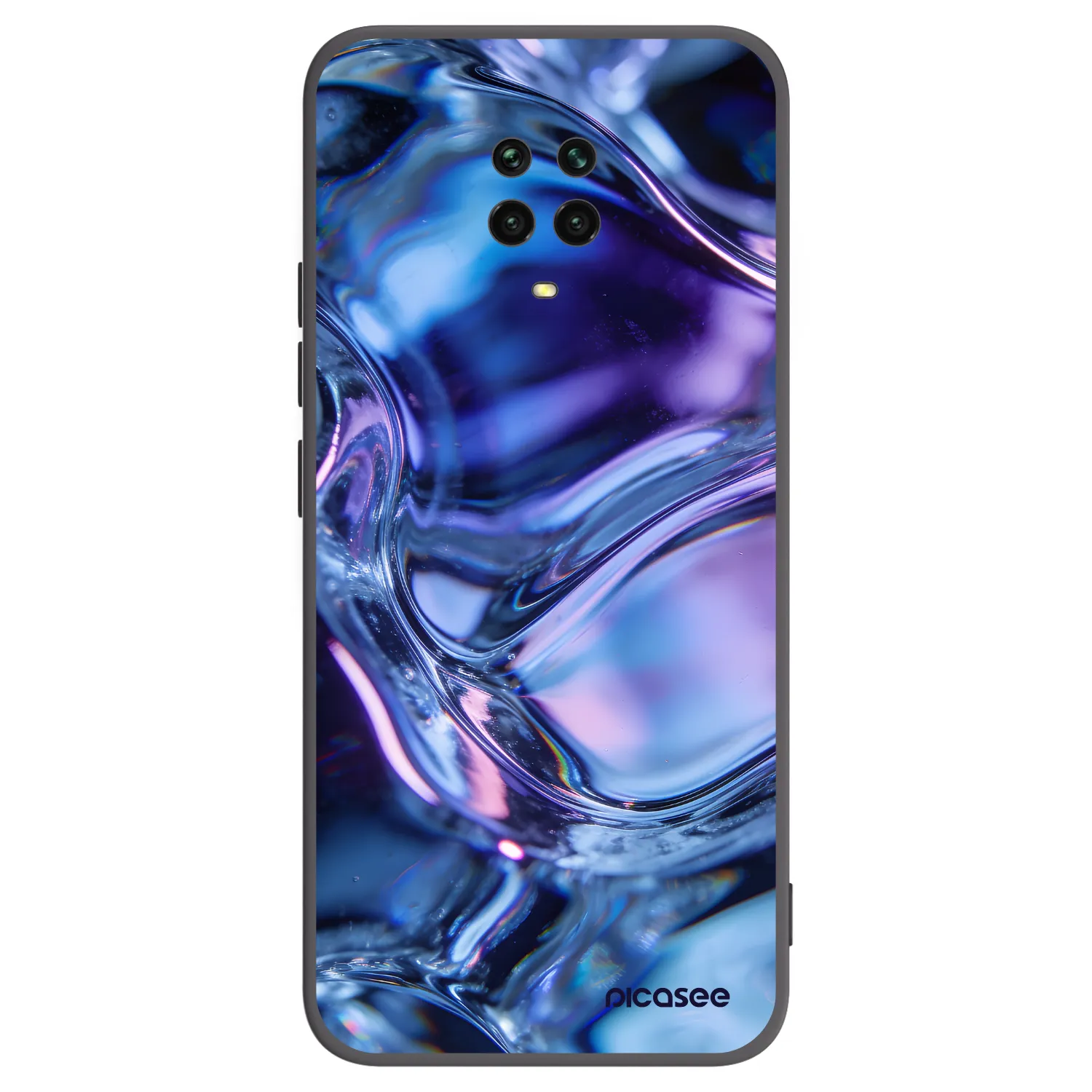 Picasee silikónový čierny obal pre Xiaomi Redmi Note 9 Pro - Iris liquid