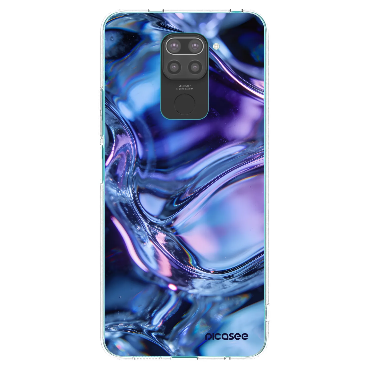 Picasee silikónový čierny obal pre Xiaomi Redmi Note 9 - Iris liquid