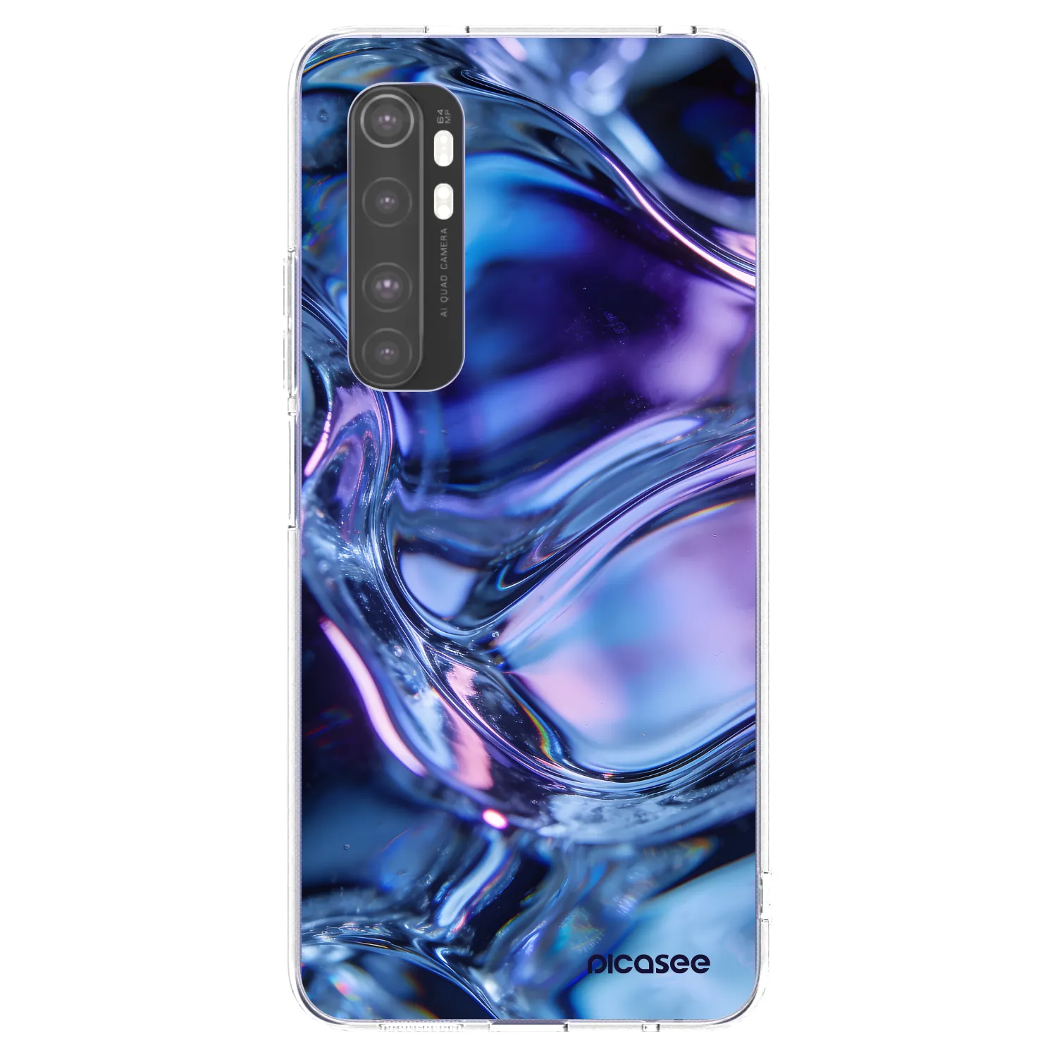 Picasee silikónový prehľadný obal pre Xiaomi Mi Note 10 Lite - Iris liquid