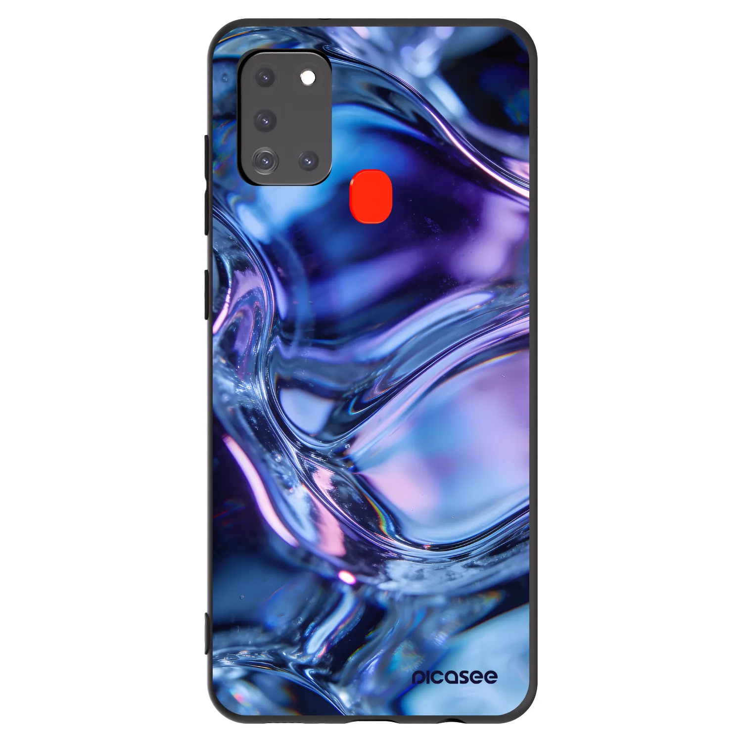 Picasee silikónový čierny obal pre Samsung Galaxy A21s - Iris liquid