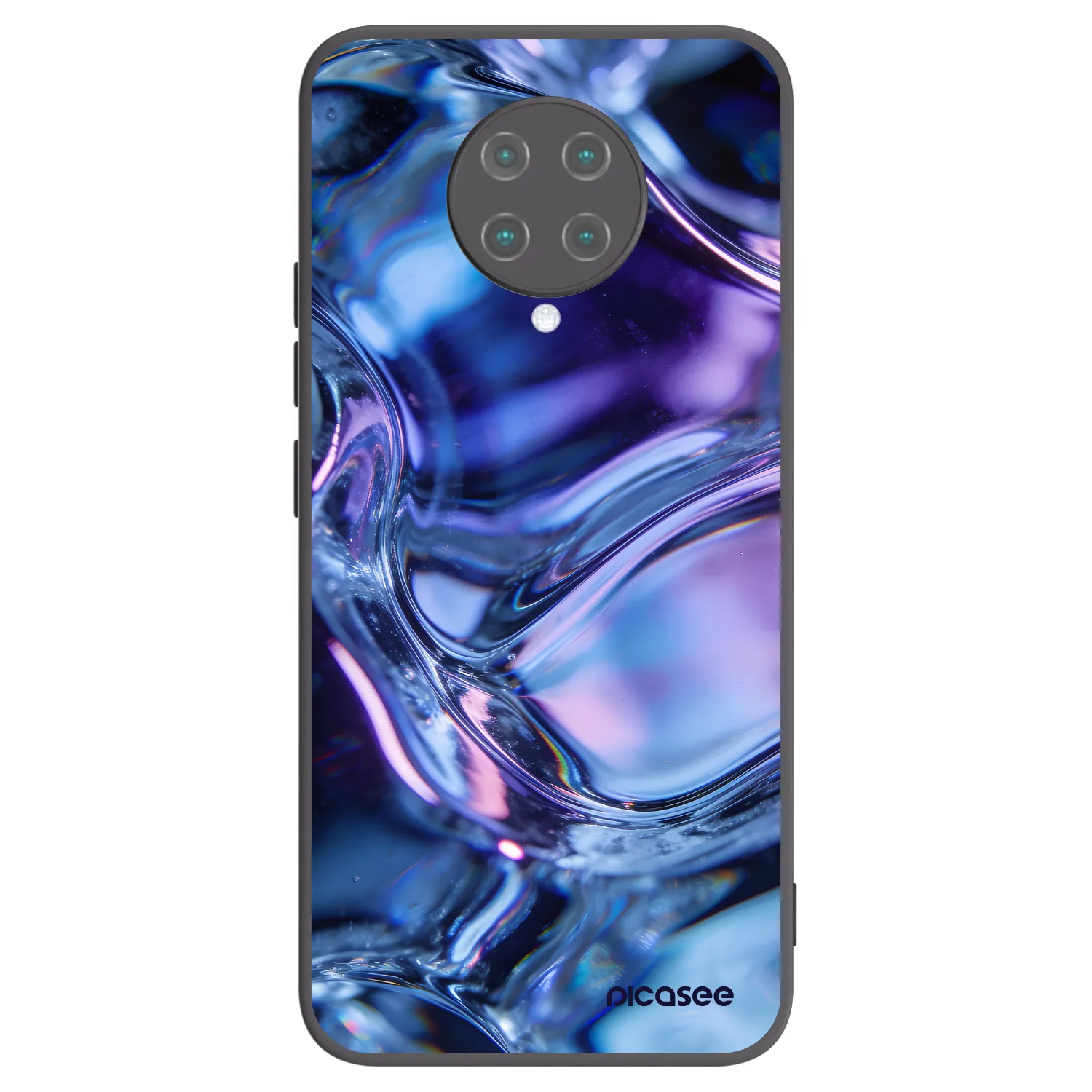 Picasee silikónový čierny obal pre Xiaomi Poco F2 Pro - Iris liquid