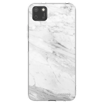 Picasee silikónový prehľadný obal pre Huawei Y5P - White marble