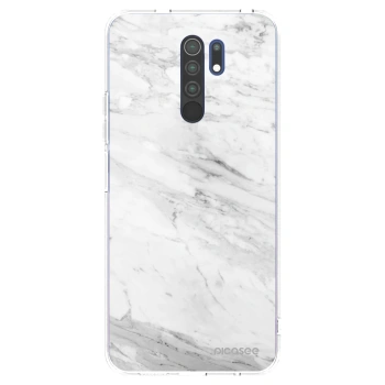 Picasee silikónový prehľadný obal pre Xiaomi Redmi 9 - White marble