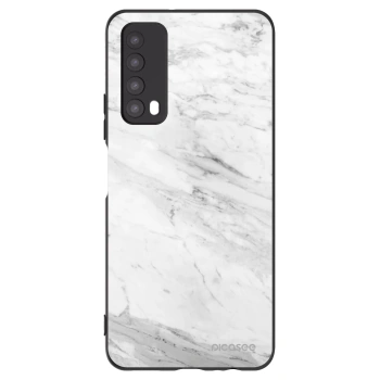 Picasee silikónový čierny obal pre Huawei P Smart 2021 - White marble